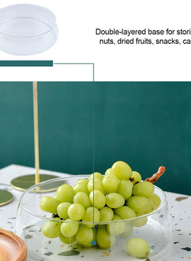 Plateau en bois d'acacia & Boîte en verre borosilicate 2350ml