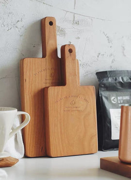 Planche à découper en bois de cerisier 2 pcs