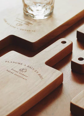 Planche à découper en bois de cerisier 2 pcs