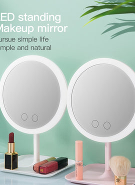 Miroir avec anneau lumineux LED (3 lumières)