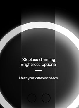 Miroir avec anneau lumineux LED (3 lumières)