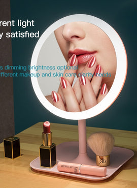 Miroir avec anneau lumineux LED (3 lumières)