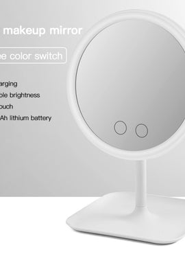 Miroir avec anneau lumineux LED (3 lumières)